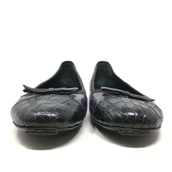 Crocodile ballet flats Prada Brown size 37 IT in Crocodile  Prada Ballet Flats Shoes Size 5.5 Full Crocodile